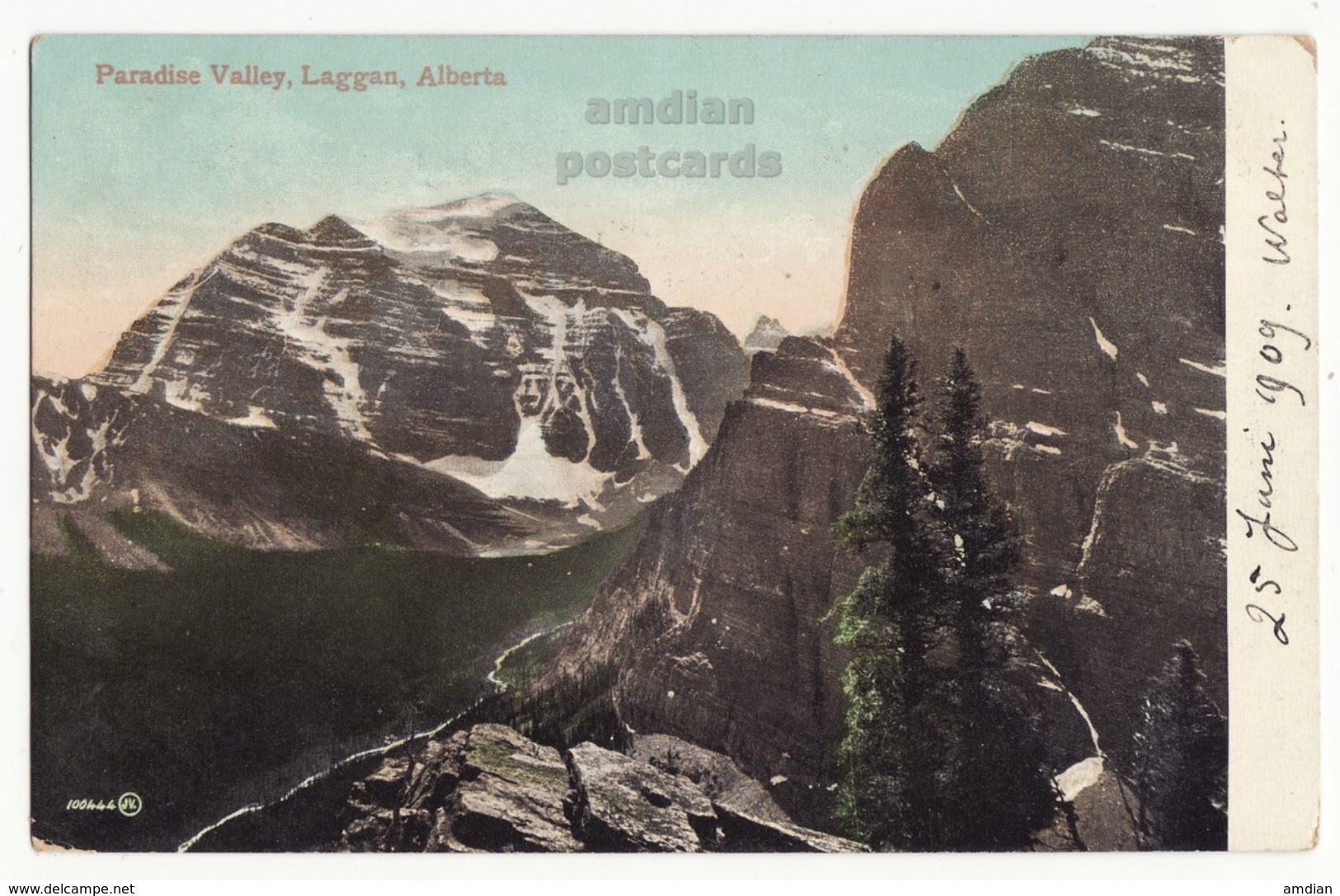 Canada, PARADISE VALLEY, LAKE LOUISE, LAGGAN, Alberta, Antique 1900s Undivided Back Vintage Postcard - Lac Louise