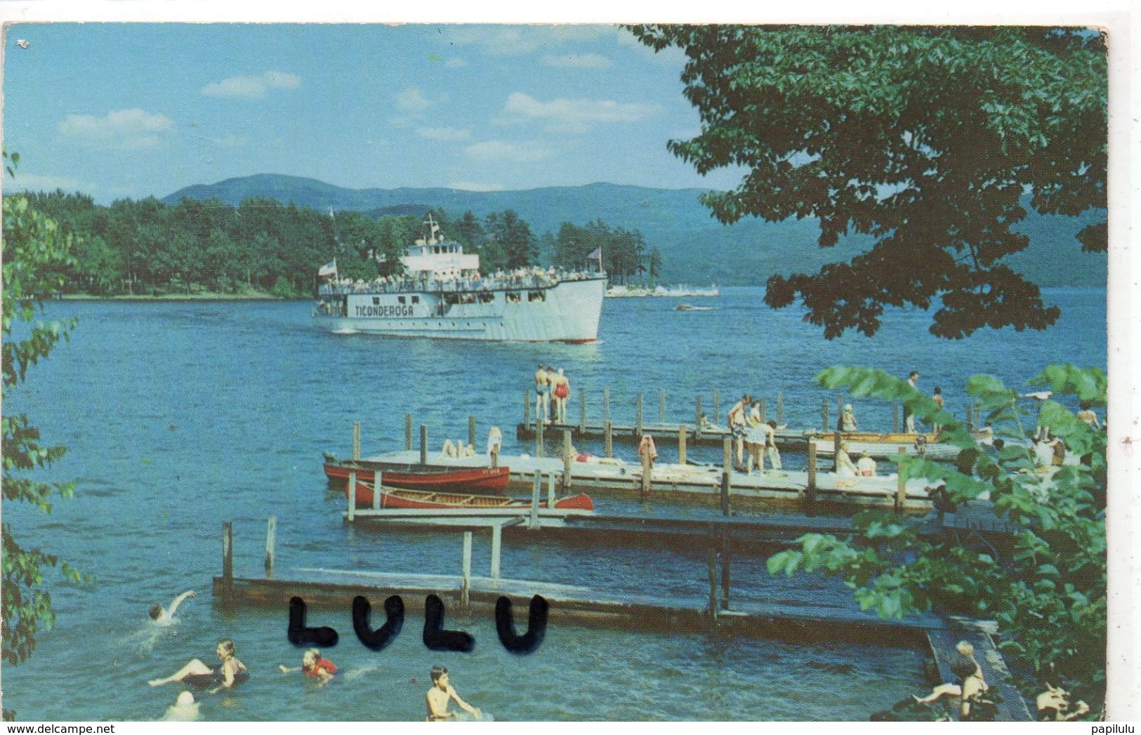 ETATS UNIS : NY : Bolton Landing On Lake George , The Village Docks And Green Island In Background - Lake George