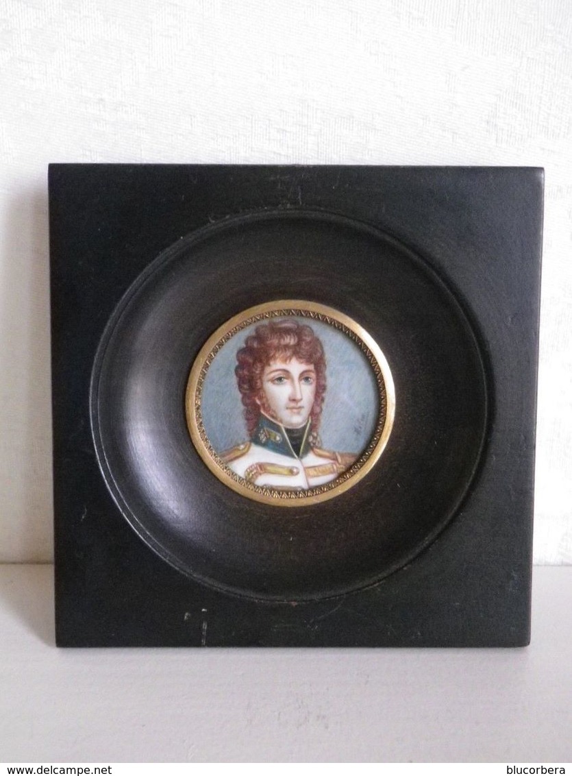 MINIATURE PORTRAIT JOACHIM MURAT '800 INC. HELAU - KINGDOM SICILY AND NAPLES - Stampe & Incisioni