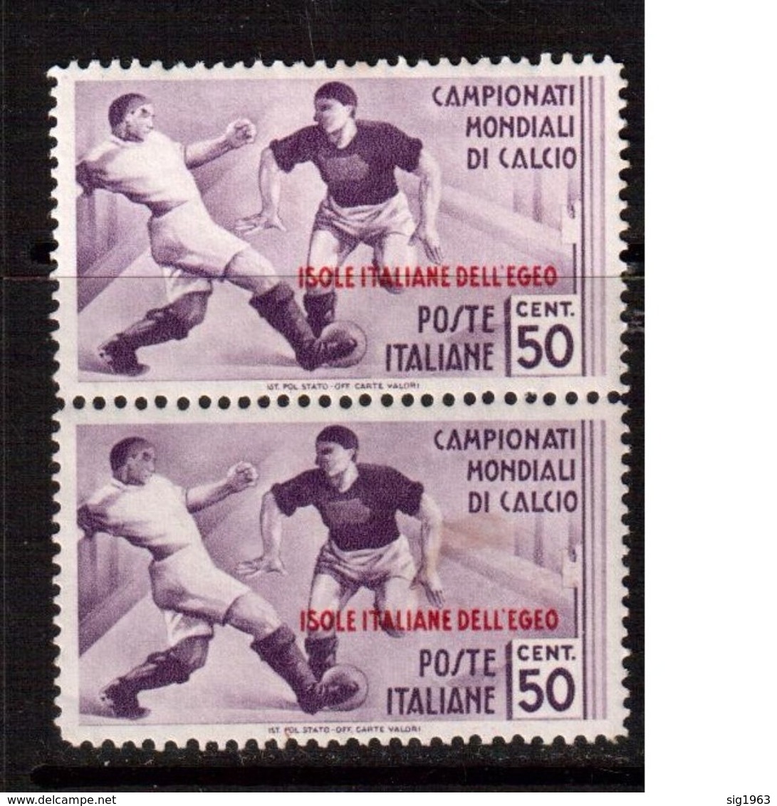 Italy(Egeo)-1934,(Mi.139) Pairs ,Football, Soccer, Fussball,calcio,MNH - 1934 – Italien