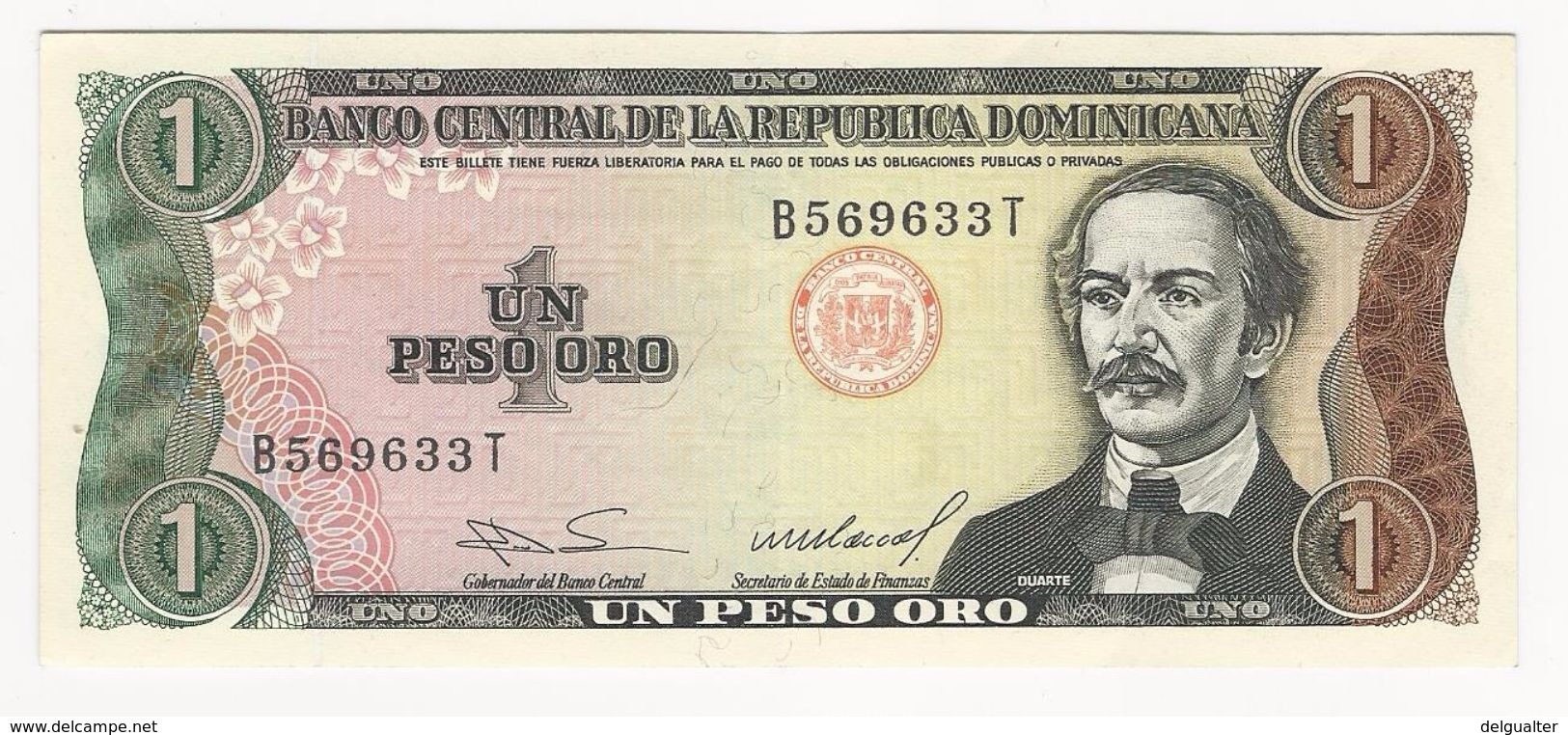 Dominicana 1 Peso 1984 Almost UNC - Dominicana