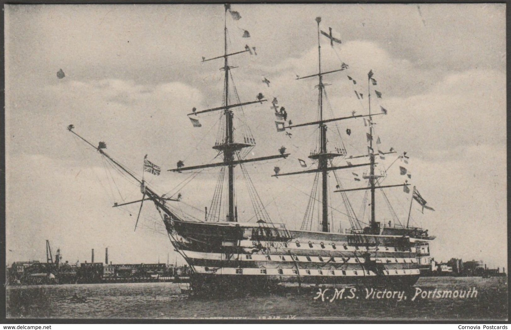 HMS Victory At Portsmouth, Hampshire, C.1905 - Valentine's Postcard - Warships