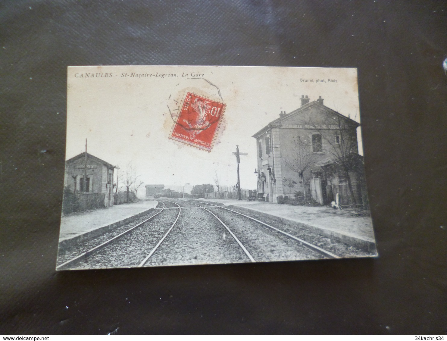 CPA 30 Gard  Canaules Saint Nazaire Logrian La Gare Taches Sinon TBE - Autres & Non Classés