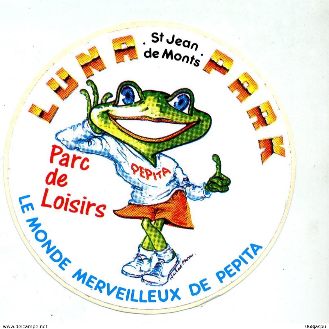 Autocollant Luna Park Saint Jean De Monts Theme Grenouille - Autocollants