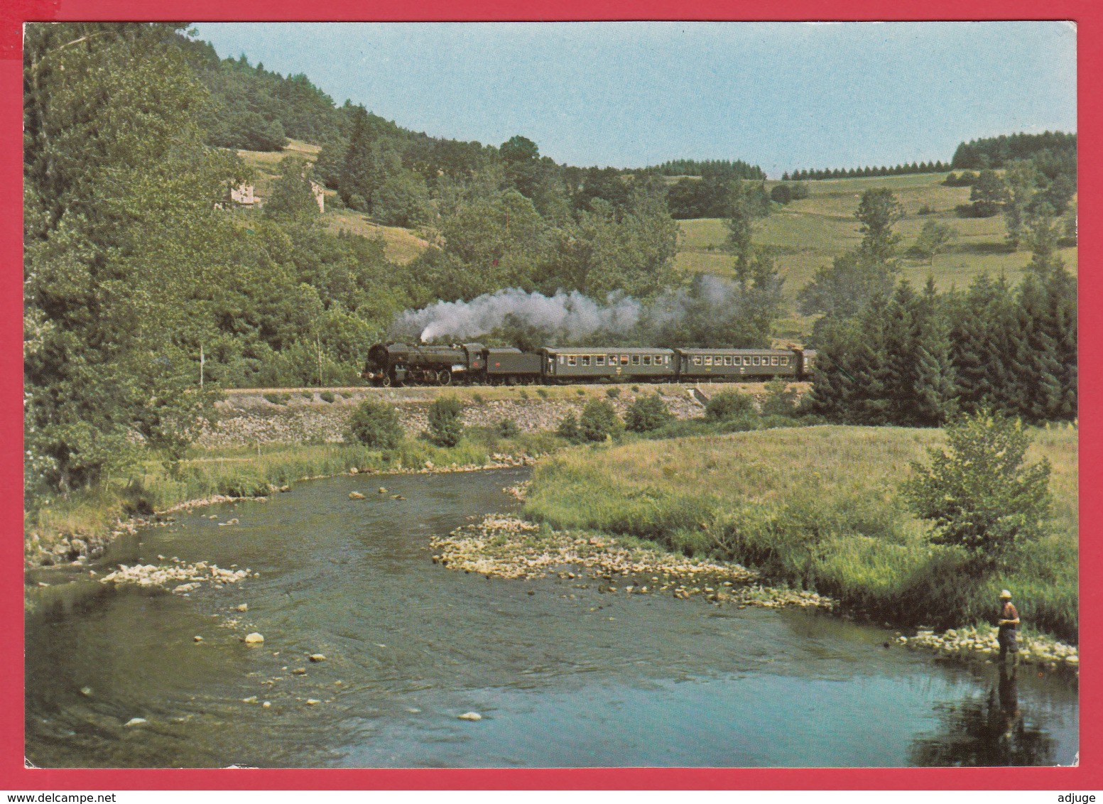 CP-15--TRAIN D'AMBERT  - LOCOMOTIVE 141r420  -Animation **-SUP** 2 SCANS - Stations - Met Treinen