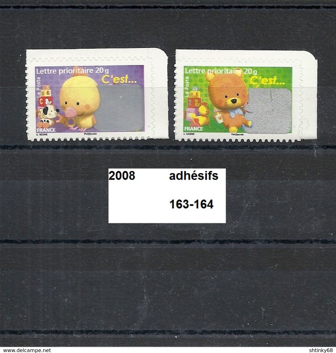 Série Adhésifs De 2008  Neuf ** Y&T N° Adh 163 à 164 - Unused Stamps