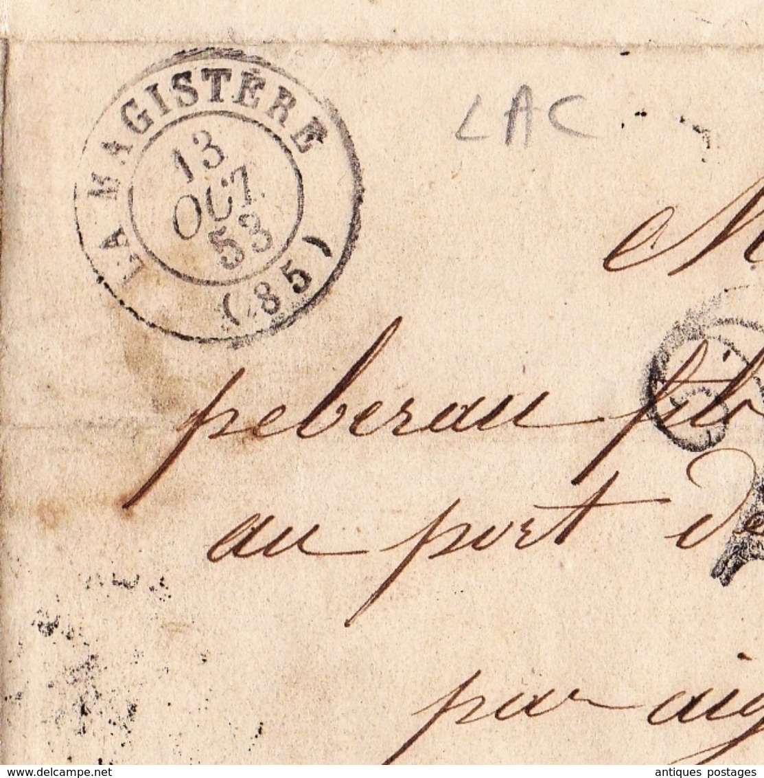 Lettre Avec Correspondance Lamagistère La Magistère 1847 Tarn Et Garonne Agen Damazan - 1801-1848: Précurseurs XIX