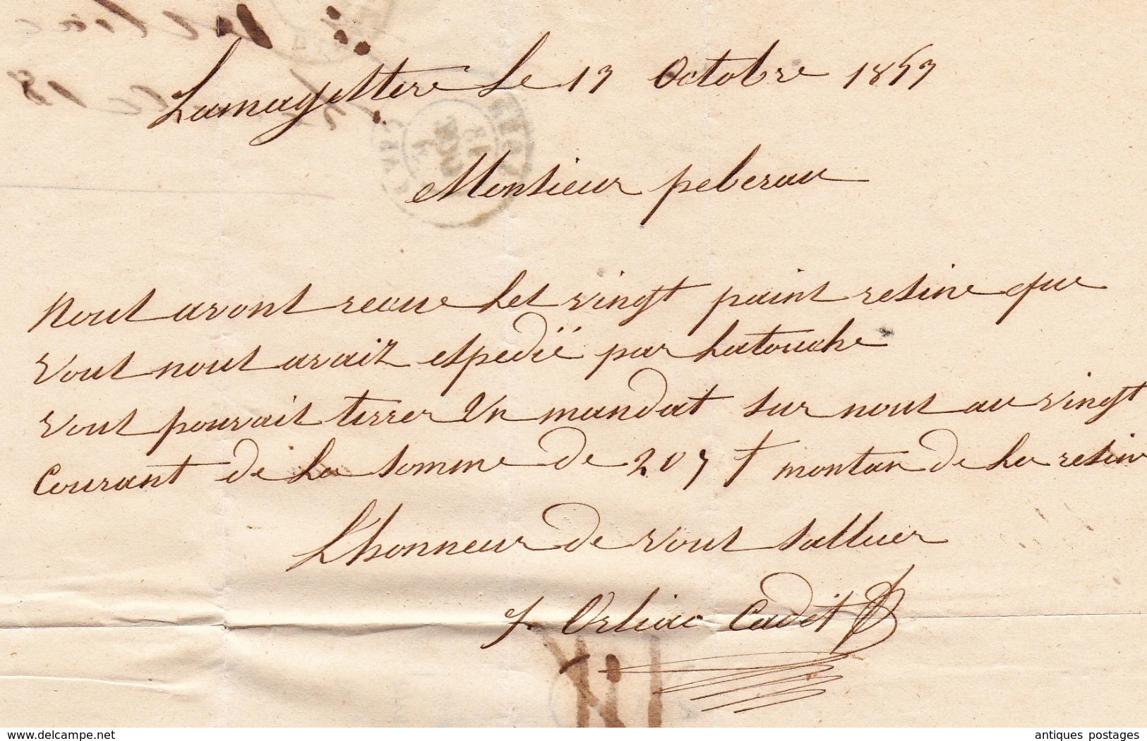 Lettre Avec Correspondance Lamagistère La Magistère 1847 Tarn Et Garonne Agen Damazan - 1801-1848: Précurseurs XIX