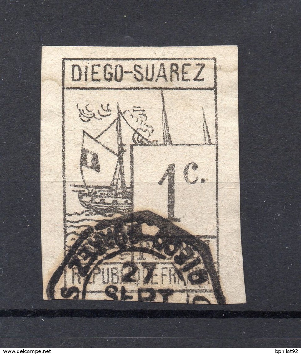 !!! PRIX FIXE : DIEGO SUAREZ N°6 OBLITERE SIGNE CALVES - Used Stamps