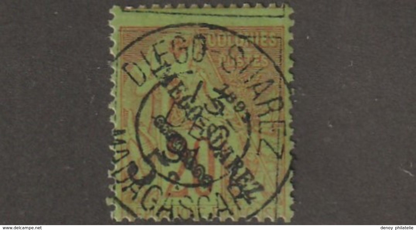 Diégo-Suarez -N°12  Oblitéré  Centrale  Premier  Choix, Oblitération Superbe , Sur Fragment Tirage 3000 Ex - Used Stamps