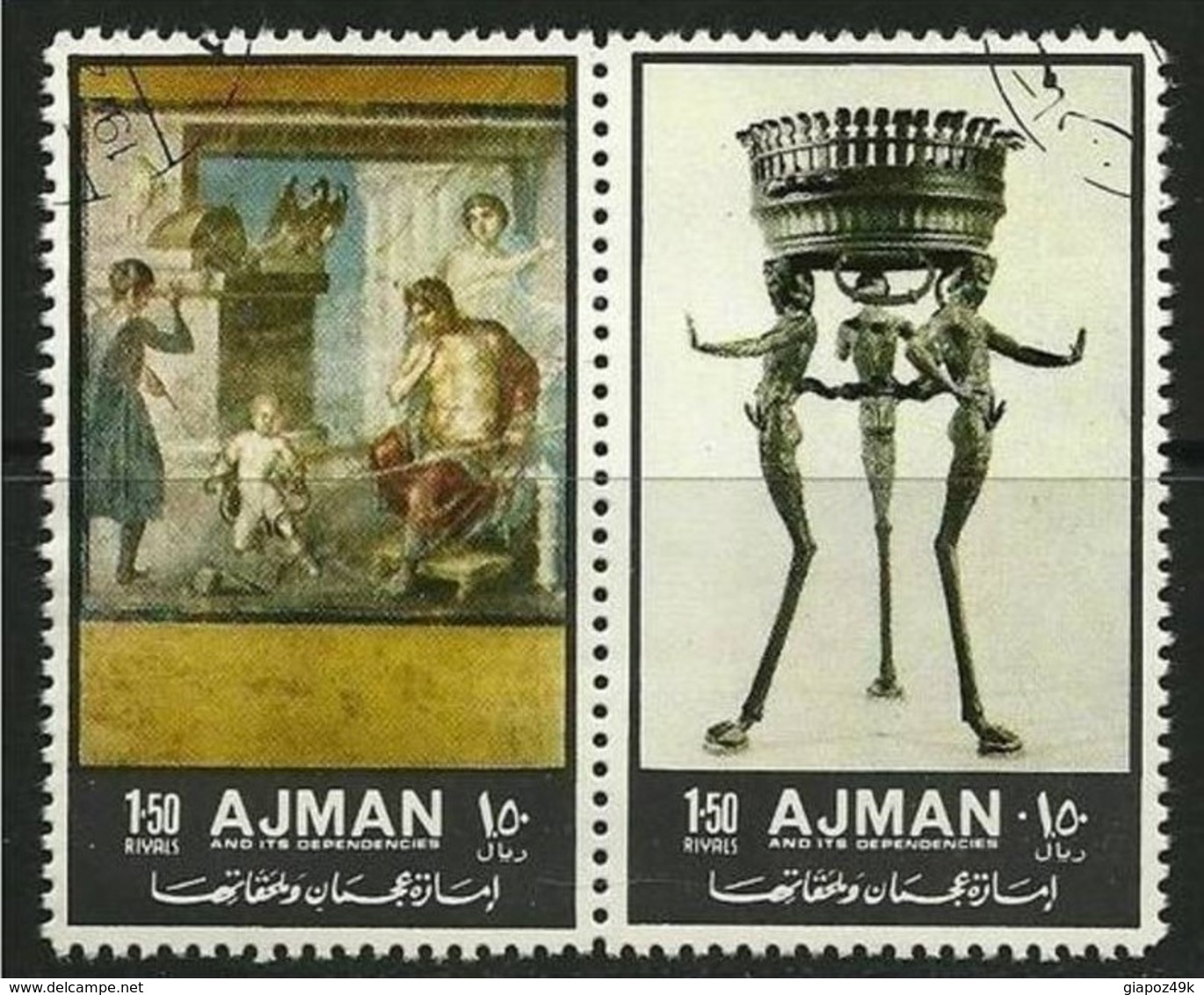 ● AJMAN  - 1972 - STORIA / ARTE - N. ? Usati - Cat. ? € - Lotto N. 962 - Altri & Non Classificati