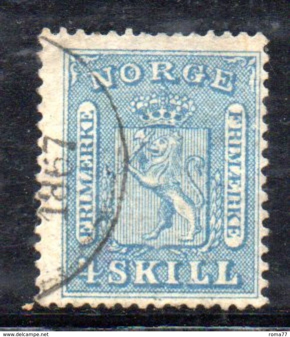 W218 - NORVEGIA 1863 , Il 4 Skill  N. 8  Usato - Usati