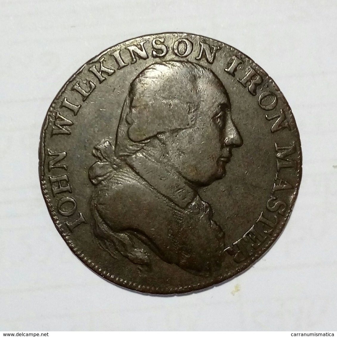 United Kingdom - John WILKINSON IRON MASTER - HALF Penny Token ( 1793 )  / Copper - Monedas/ De Necesidad