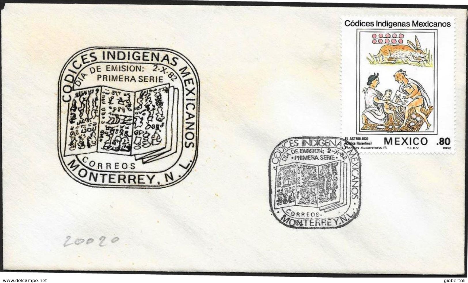 Messico/Mexico/Mexique: FDC, Codice Indigeno: L'Astrologia, Indigenous Code: Astrology, Code Indigène: Astrologie - Astrologia