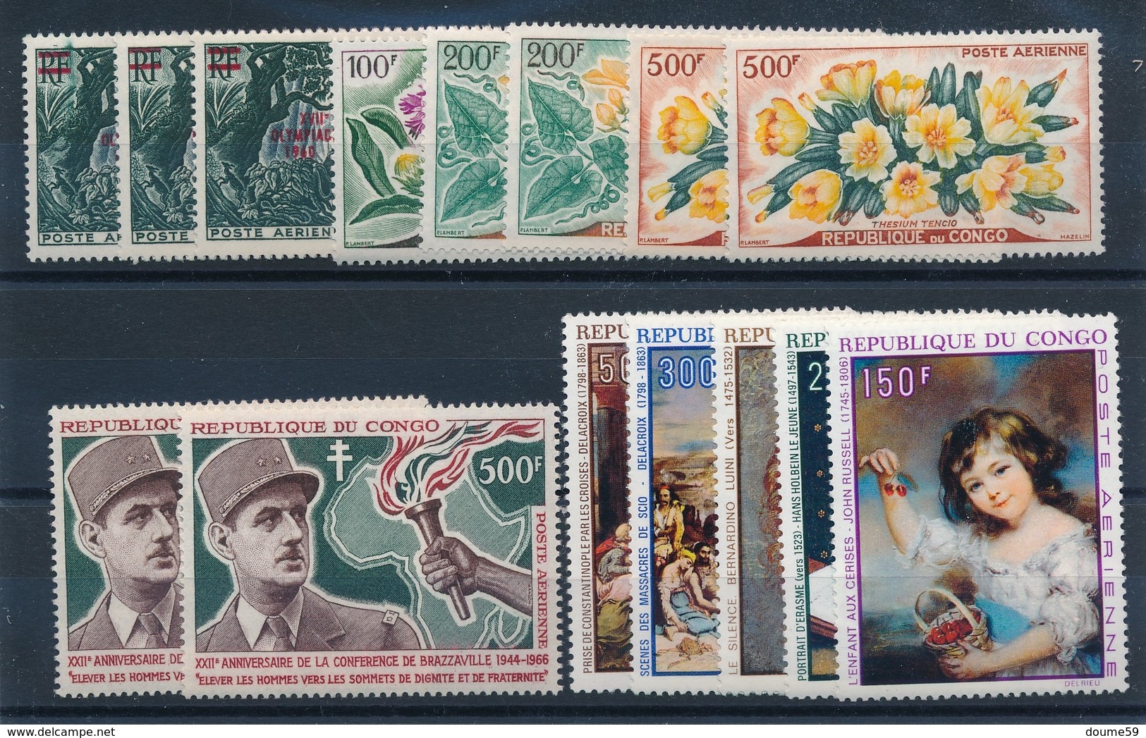 BS-388: CONGO:  Lot  PA** Avec N°5(3)-2-3(2)-4(2)-38(2)-90/94 - Mint/hinged