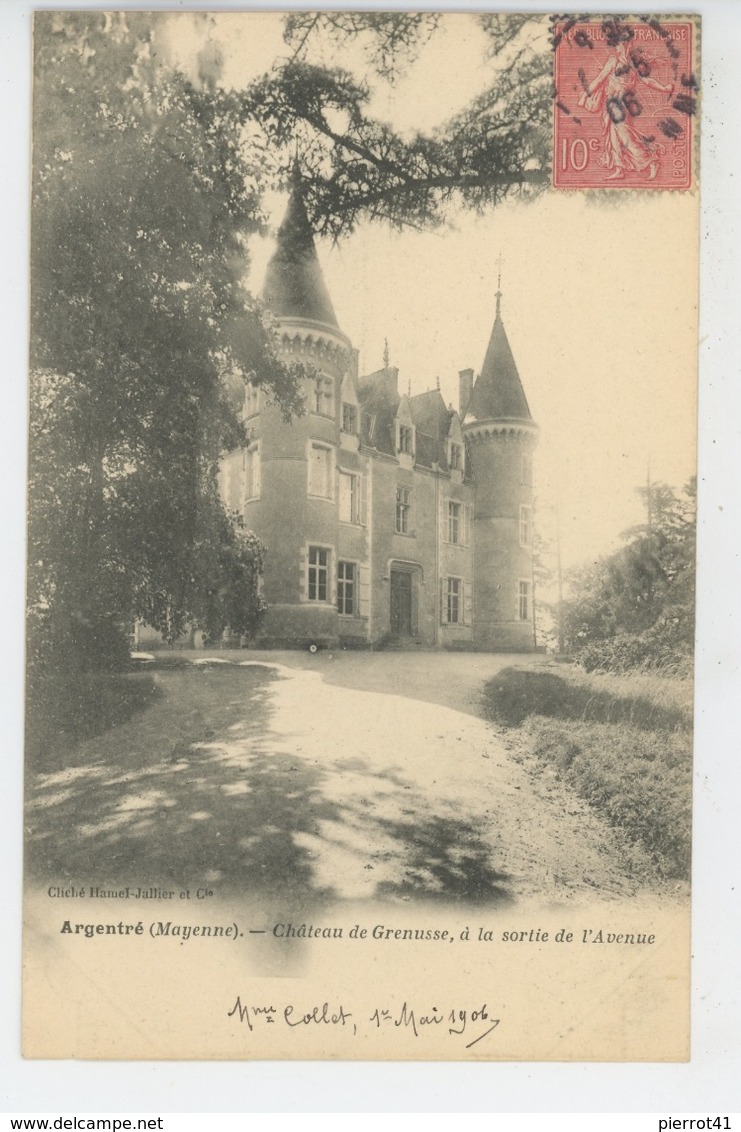 ARGENTRÉ - Château De GRENUSSE à La Sortie De L'Avenue - Argentre