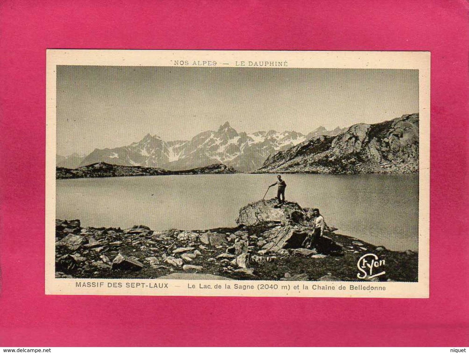 38 Isère, Massif Des Sept-Laux, Le Lac De La Sagne Et La Chaine Belledonne, Animée, (R. Girard, St Yon) - Autres & Non Classés