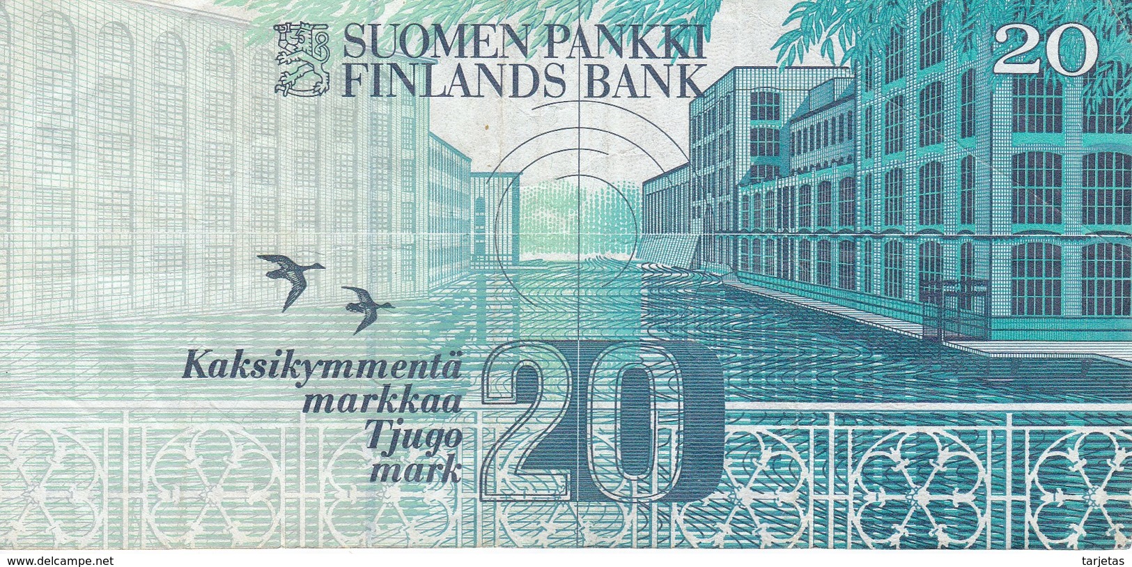BILLETE DE FINLANDIA DE 20 MARKKAA DEL AÑO 1993  (BANKNOTE) - Finlandia