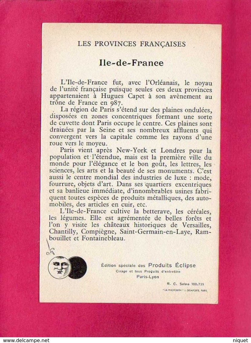 Les Provinces Françaises, Ile De France, (Produits Eclipse) - Ile-de-France