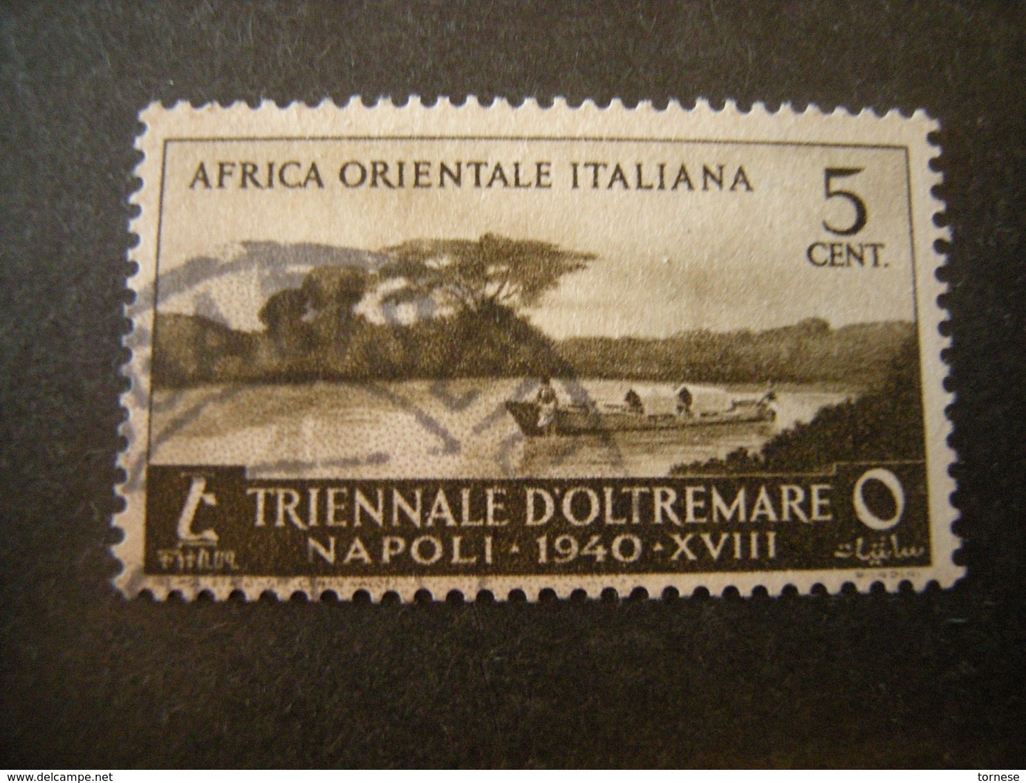 AFRICA ORIENT. ITALIANA - 1940, Triennale Oltremare, Sass N. 27, Cent.5, Usato - Africa Orientale Italiana