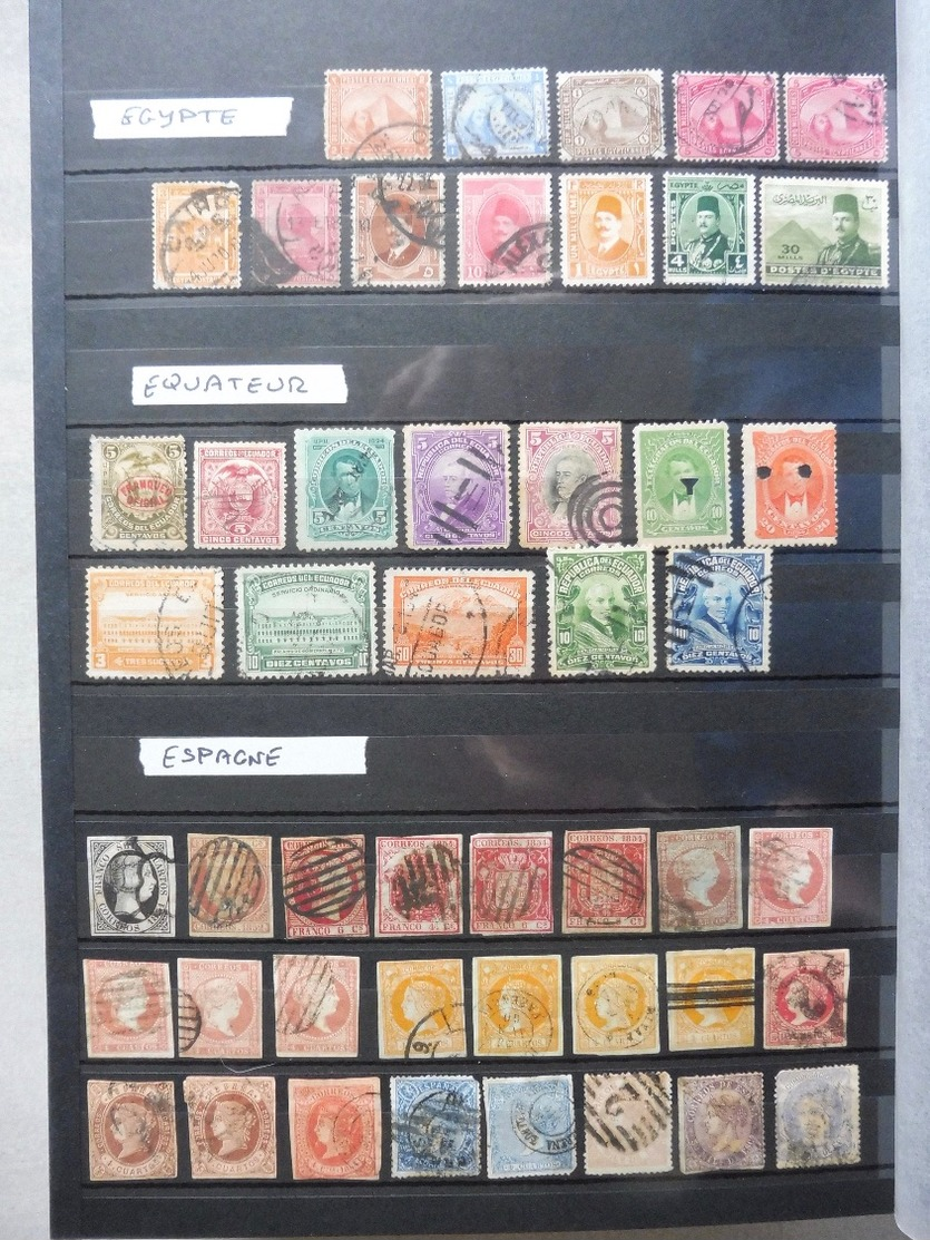 #  Vente FLASH Collection PRIX départ 10 euros !!!!  collection de timbres du monde anciens 115 photos FORTE VALEUR !!!!