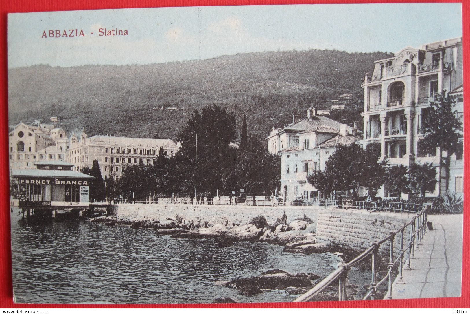 POSTCARD ABBAZIA - OPATIJA 1947 STT VUJA VUJNA OVERPRINT L5 - Oblitérés