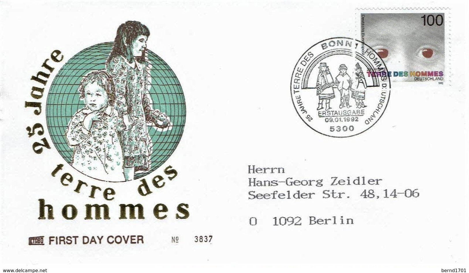 Germany - Mi-Nr 1585 FDC (O1052)- - 1991-2000