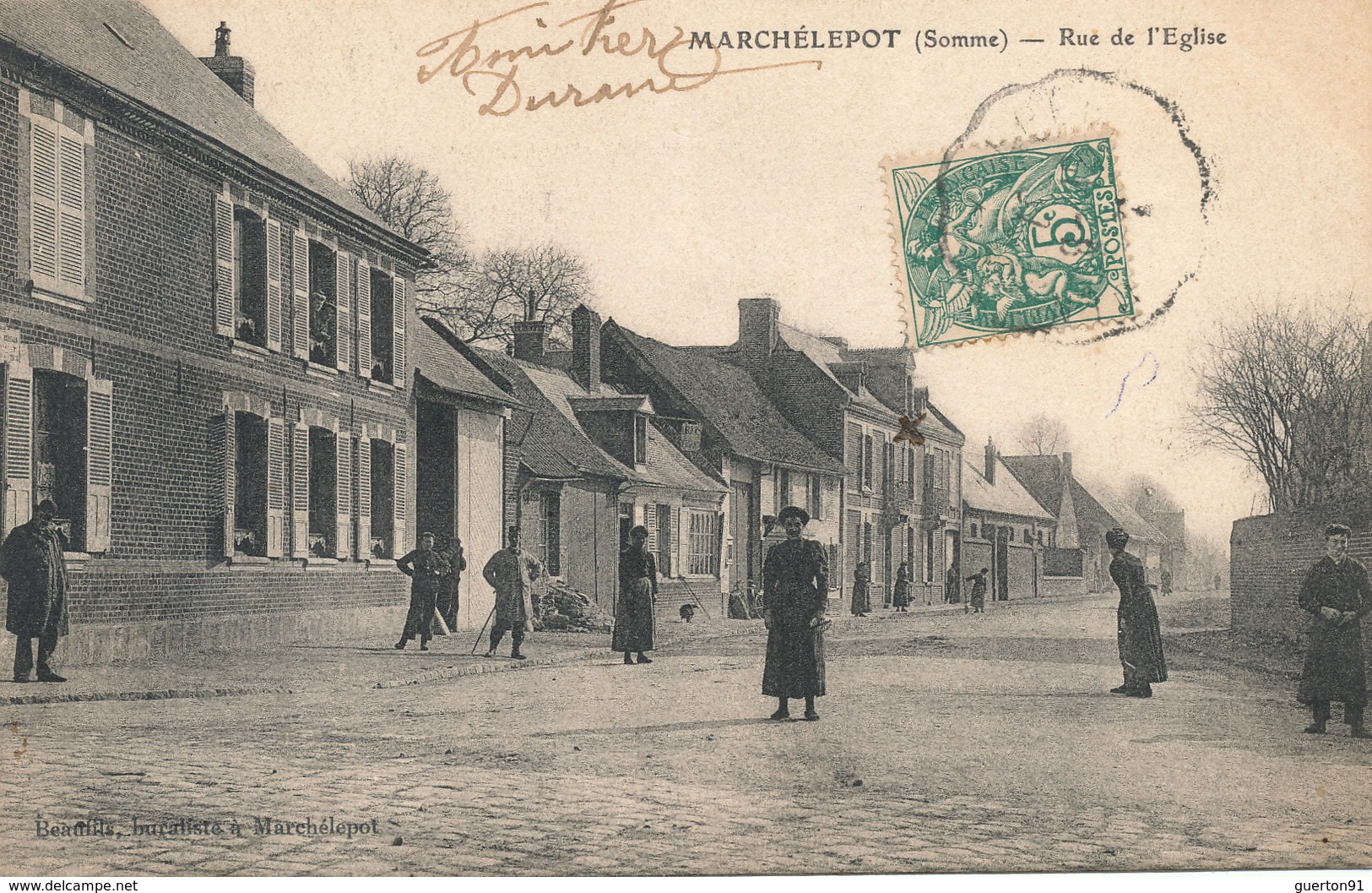 (CPA 80)  MARCHELEPOT  /  Rue De L'Église - - Lucheux