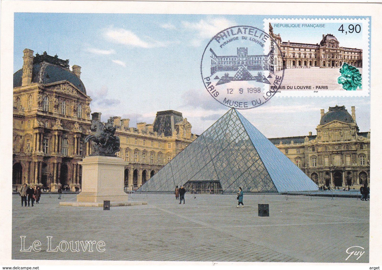 Carte-Maximum FRANCE N° Yvert 3174 (LOUVRE) Obl Sp Ill  1er Jour Musée Du Louvre (Ed Guy) - 1990-1999