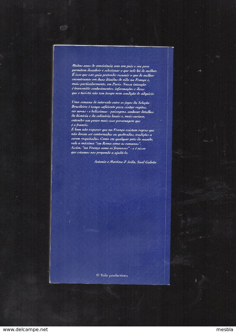 VARIG  BRASIL -  GUIA  COPA  FRANCA 98  -  Guide Touristique En Portuguais édité Par La Cie VARIG Pour La Coupe Du Monde - Praktisch