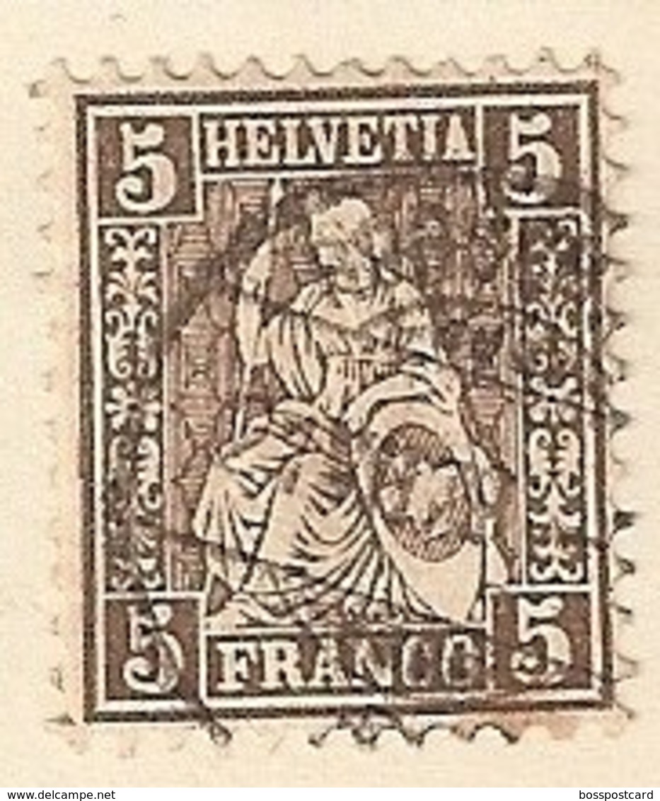 Suisse - Schweiz - Switzerland - Stamps 5 Franco 1862  - Philatélie - Philatelic - Philately - Philatélique - Gebraucht