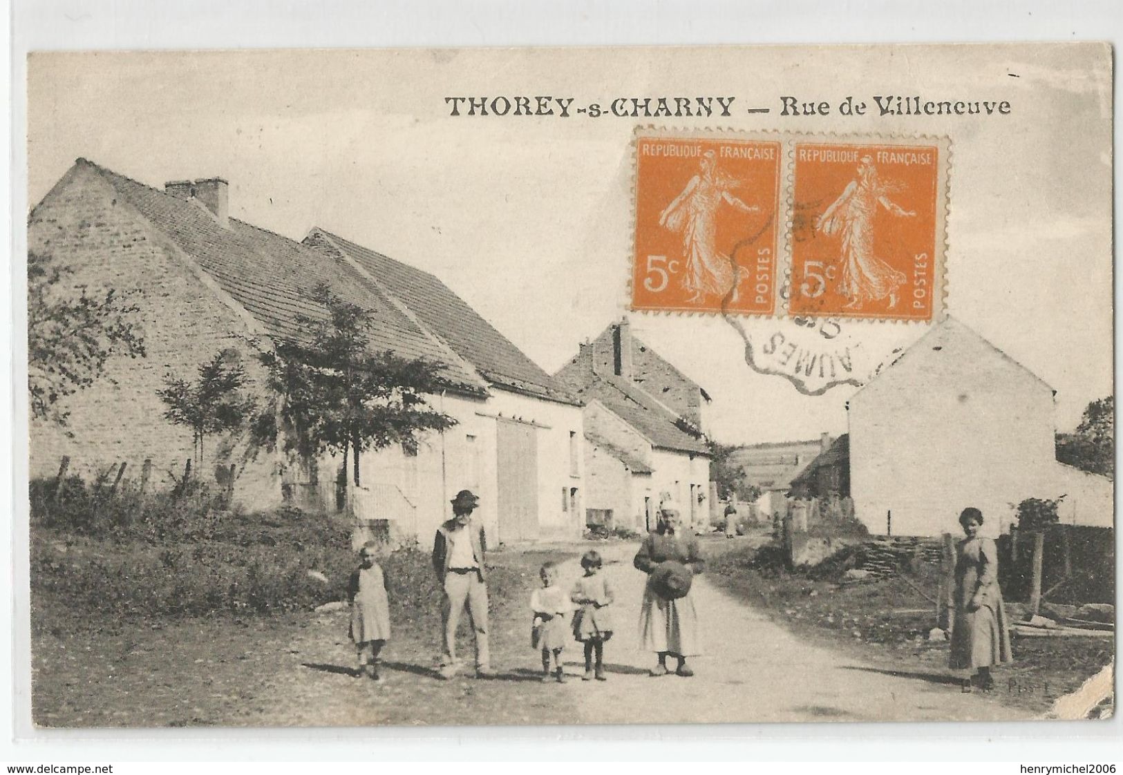 21 Cote D'or - Thorey Sur Charny Rue De Villeneuve Animée - Andere & Zonder Classificatie