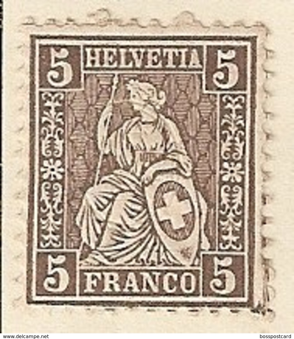 Suisse - Schweiz - Switzerland - Stamps 5 Franco 1862 - Philatélie - Philatelic - Philately - Philatélique - Usati