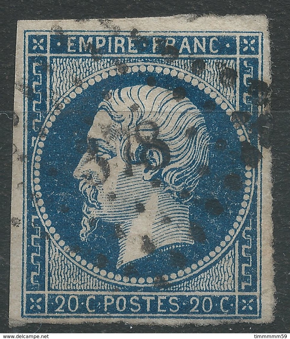 Lot N°40714   N°14Ab Bleu Noir, Oblit PC 378 Besançon, Doubs (24) - 1853-1860 Napoléon III