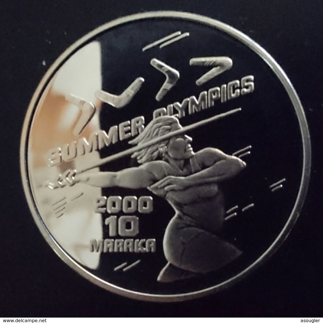 BOSNIA HERZEGOVINA 10 MARAKA MARKA 1998 SILVER PROOF "Sydney 2000 Olympic Games" Free Shipping Via Registered Air Mail - Bosnien-Herzegowina