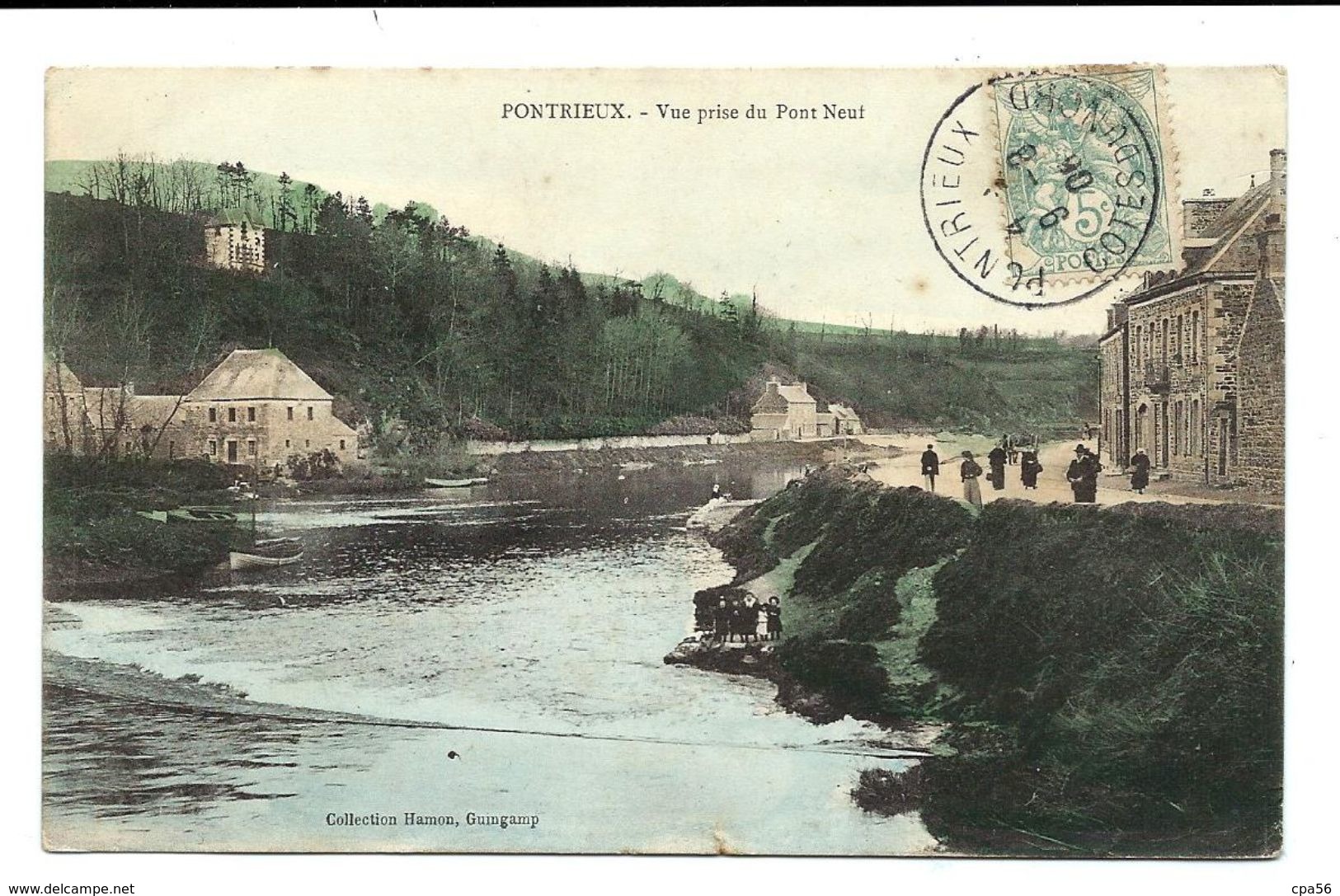 PONTRIEUX - Colorisée  1906 - Hamon éditeur - Pontrieux