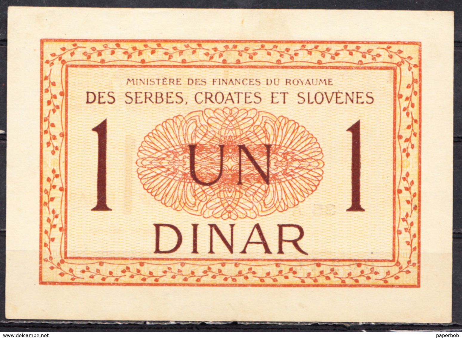 1 DINAR 1919 - SERBIA CROATIA SLOVENIA - Yugoslavia