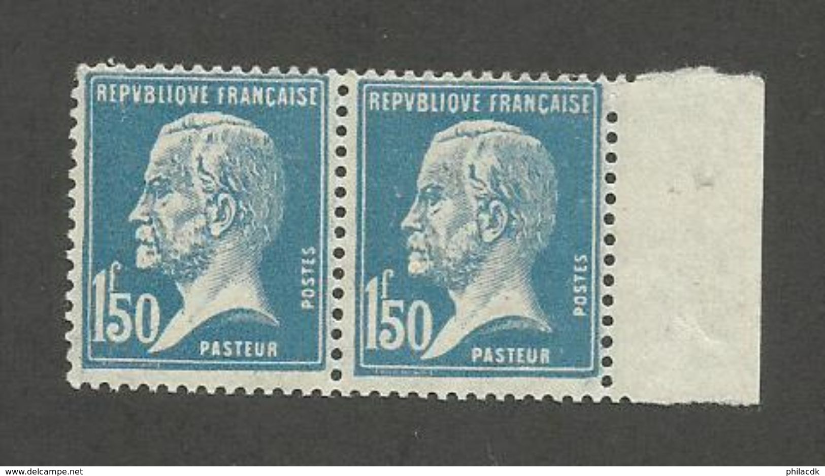 FRANCE - PAIRE N°YT 181 NEUVE* AVEC GOMME ALTEREE - COTE YT : 12.20€ - 1923/26 - 1922-26 Pasteur