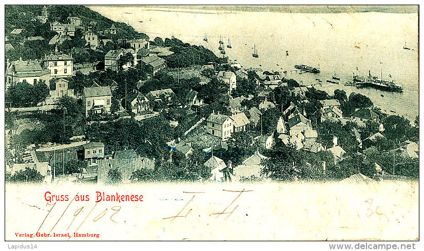 AJ 646 / C P A    ALLEMAGNE-  GRUSS AUS BLANKESE  BLICK VOM SULLBERG - Blankenese