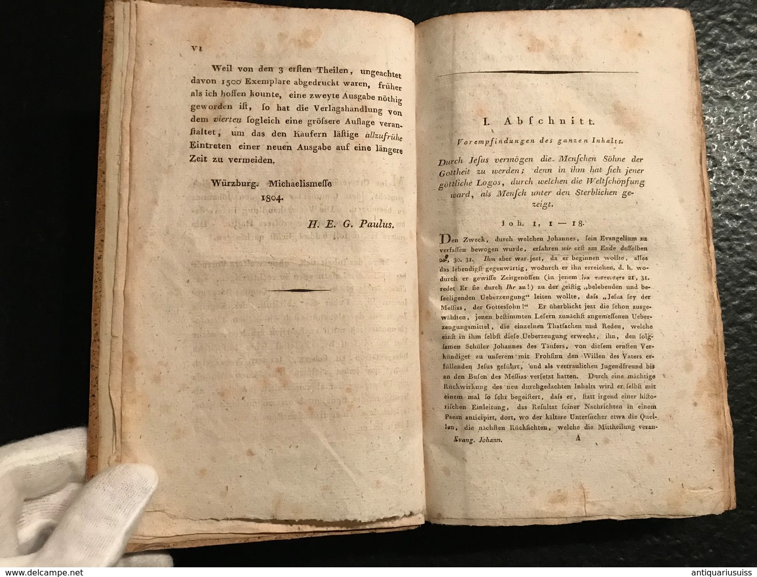 Philologisch-kritischer und historischer Commentar über das Evangelium des Johannes - das neue Testament - 1804