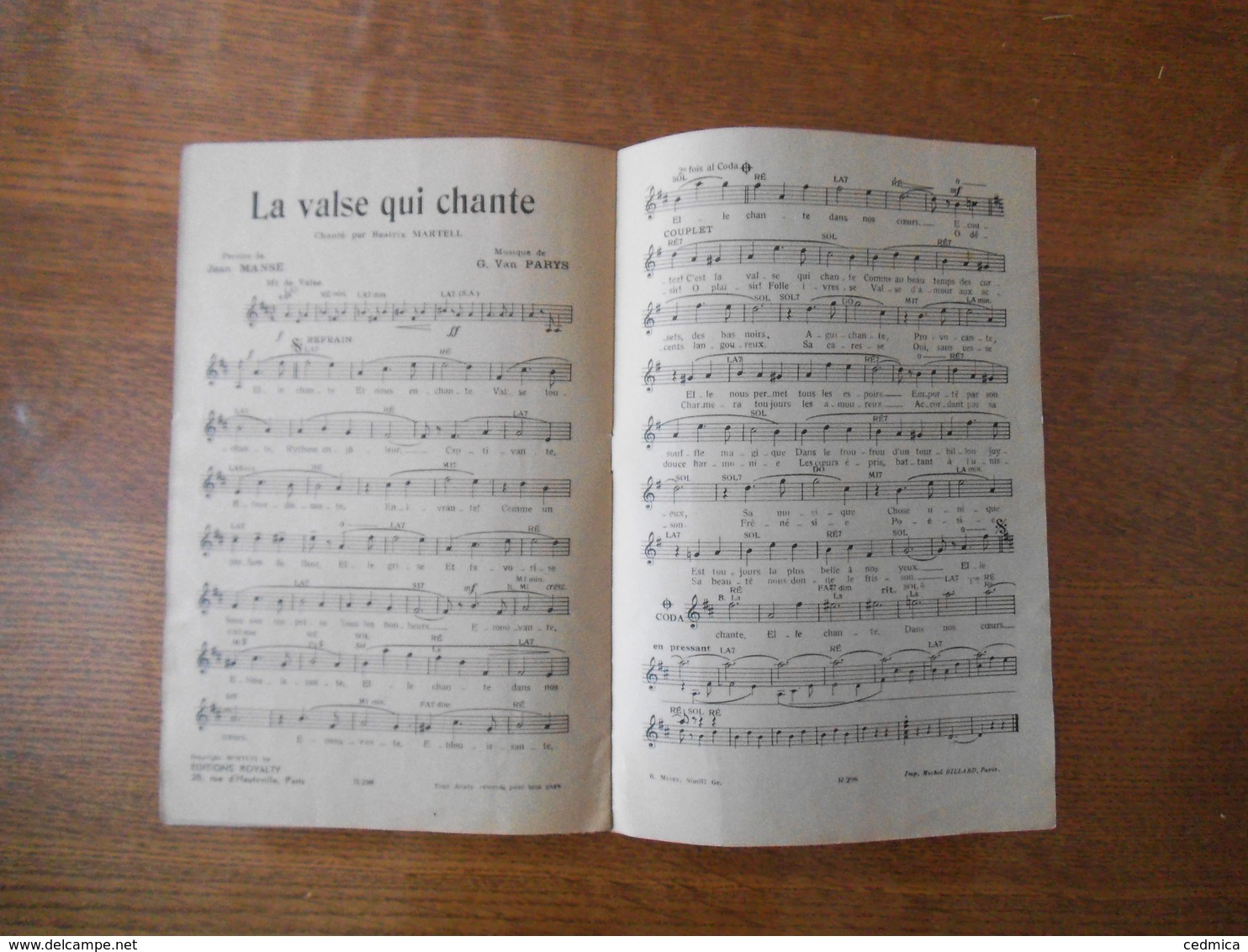 LES CHASSEURS D'IMAGE FERNANDEL FAUT PAS BOUDER BOUDDA,NE T'EN FAIT PAS MON VIEUX,LA VALSE QUI CHANTE MCMXLVI - Partitions Musicales Anciennes