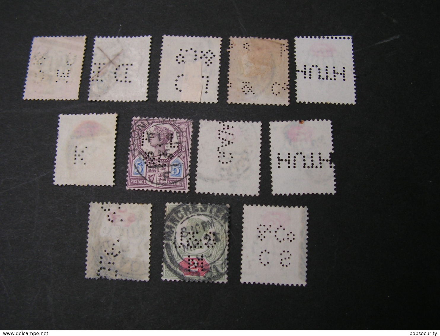GB Perfin Lot Very Old - Lots & Kiloware (mixtures) - Max. 999 Stamps