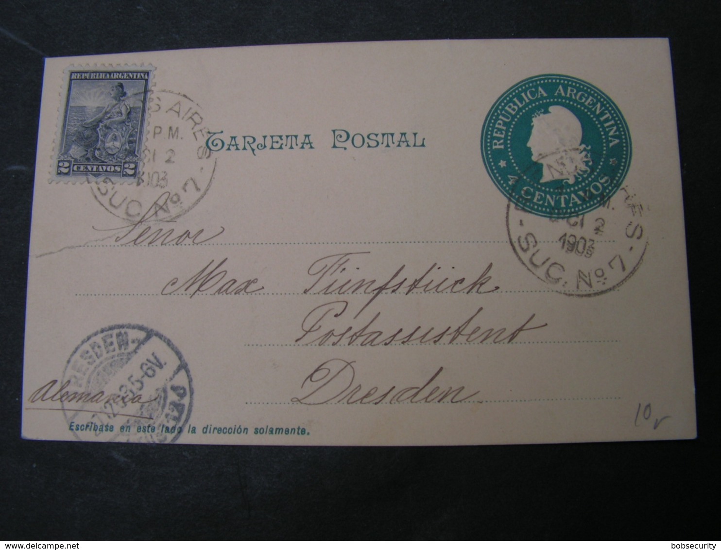 Argentina Alte Karte 1902 - Ganzsachen