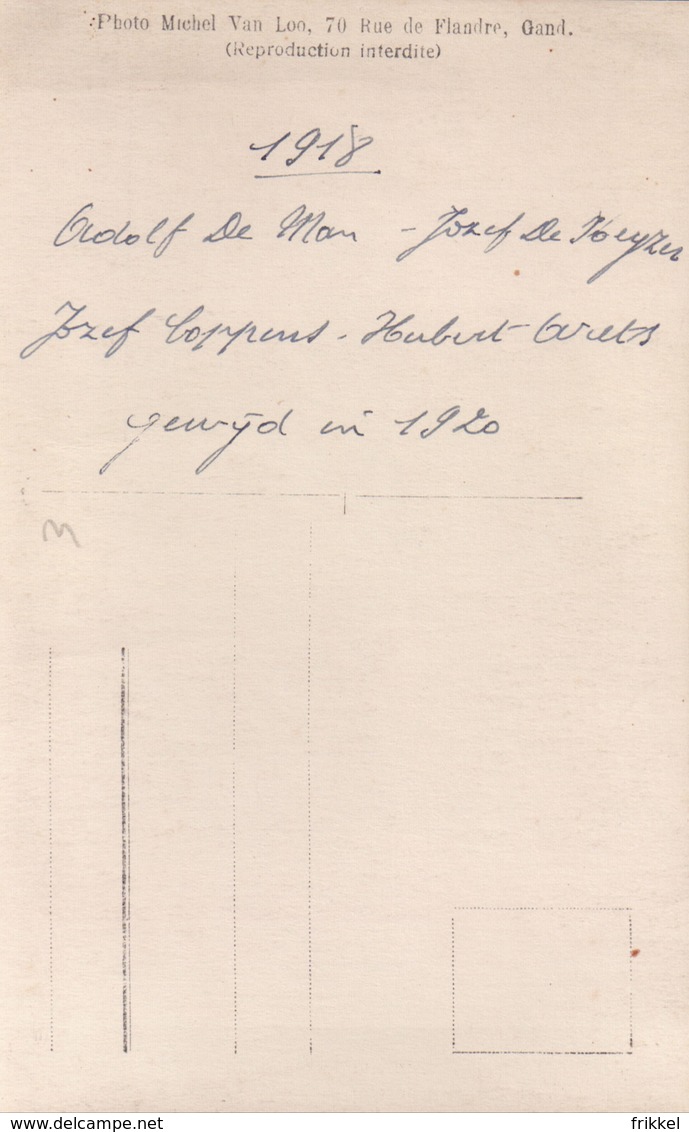 Fotokaart Carte Photo 4x Priester Pastoor 1918 (Photo Michel Van Loo Gand Gent) - Gent