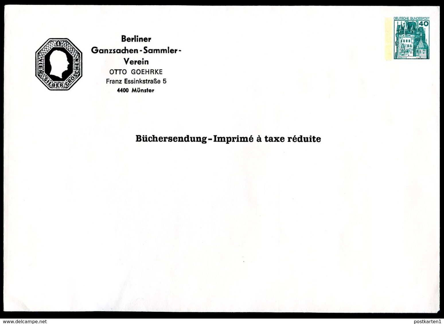 Bund PU110 B2/002 Privat-Umschlag BGSV ** 1980  NGK 8,00 € - Enveloppes Privées - Neuves