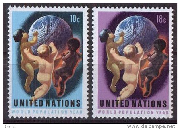 UNO NEW YORK 1974 Mi-Nr. 275/76 ** MNH - Ungebraucht