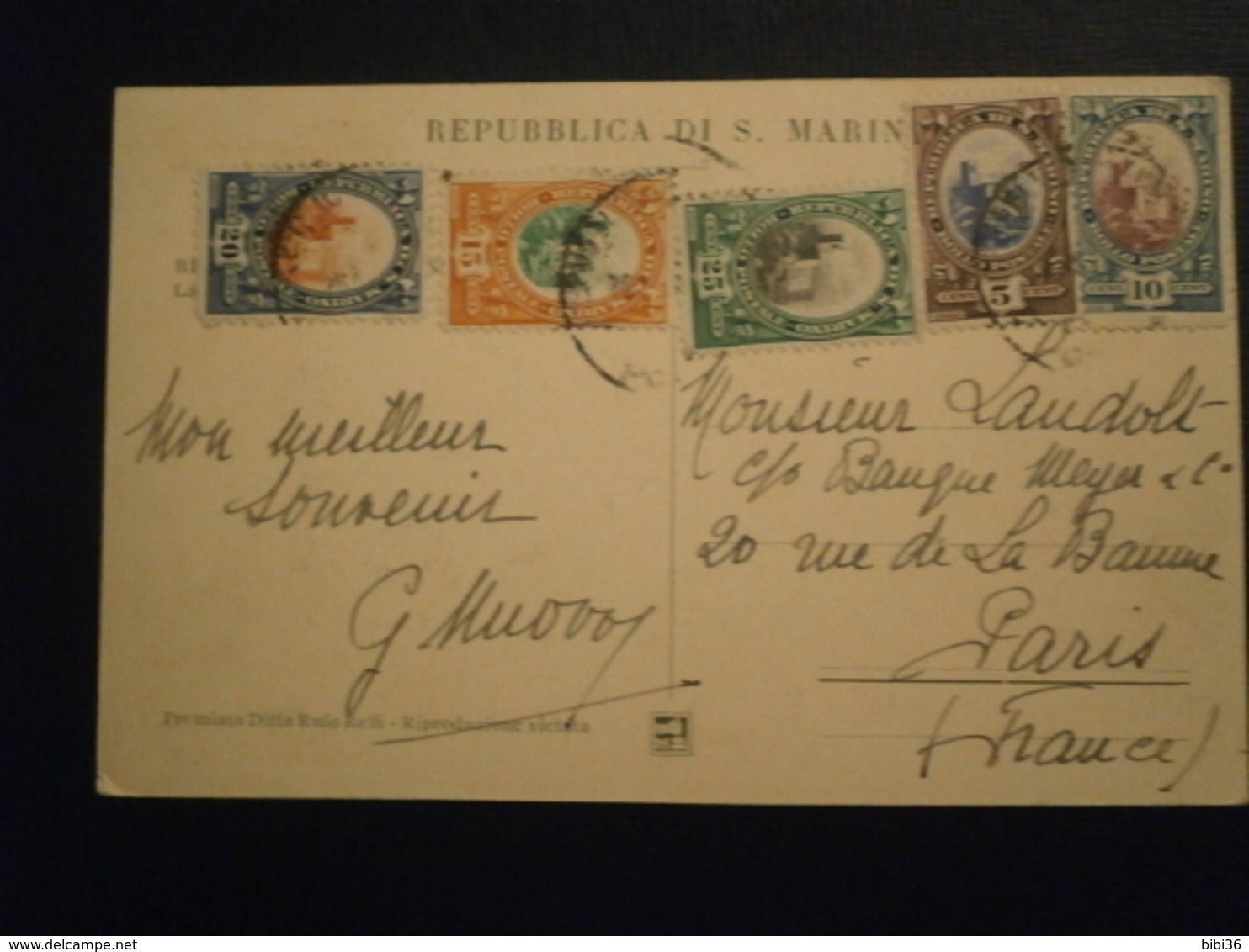 SAINT MARIN SAN MARINO TIMBRE STAMP LETTRE ENVELOPPE CARTE COVER TARIF DESTINATION AFFRANCHISSEMENT - Cartas & Documentos