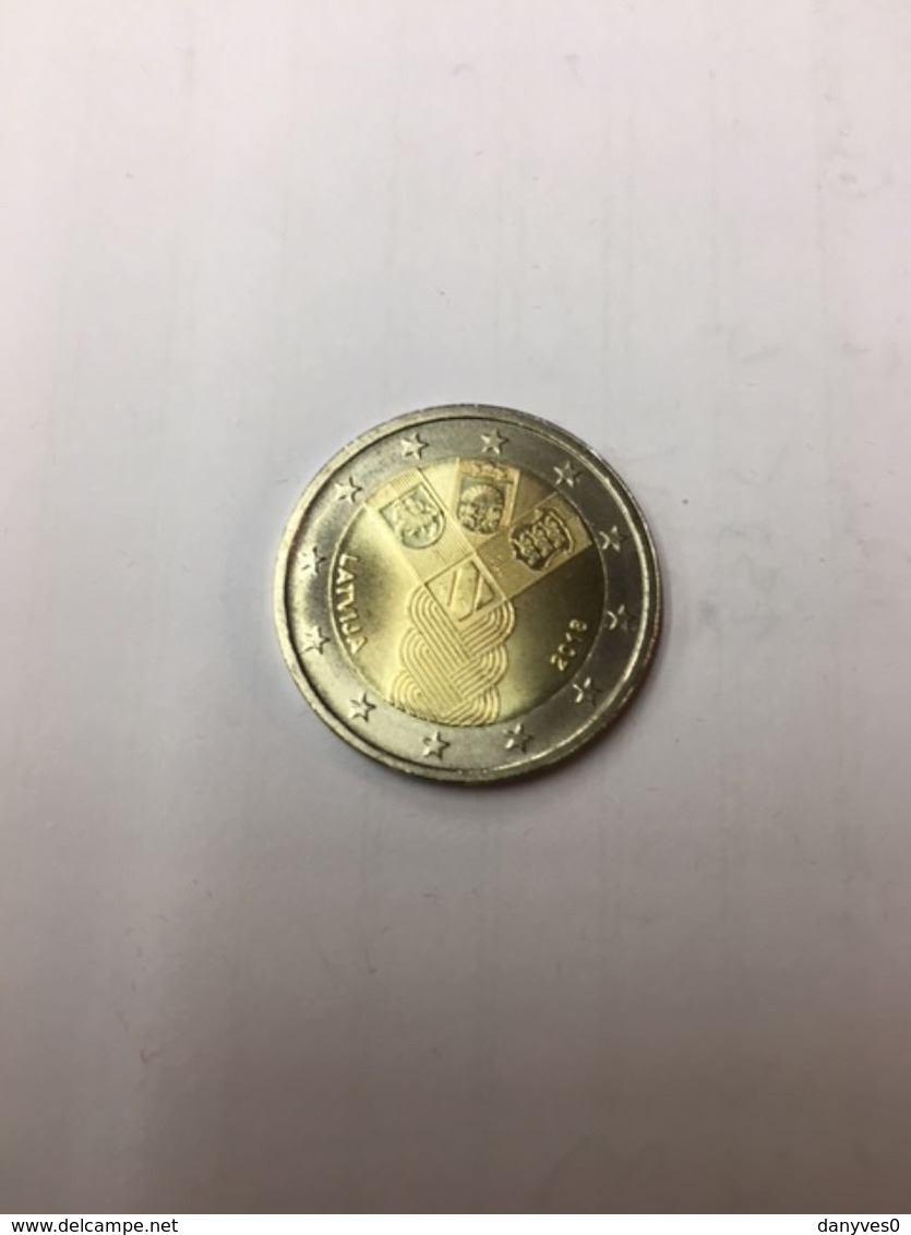 Pièce  Commémorative 2 Euro  UNC  Lettonie 2018   "  100 ème Anniversaire De L' Indépendance Des Etats Baltes " - Lettonie