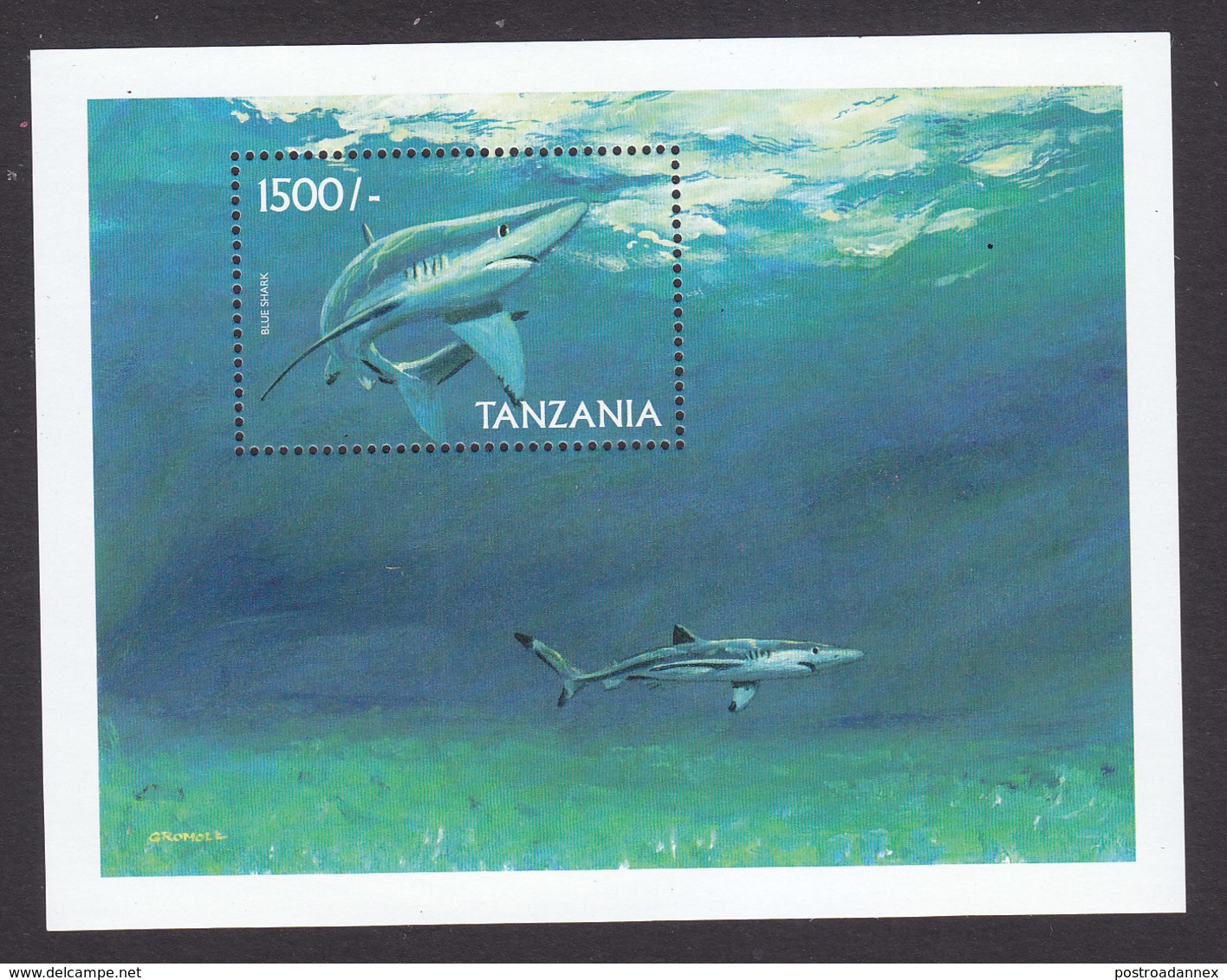 Tanzania, Scott #1886-1887, Mint Never Hinged, Sharks, Issued 1999 - Tanzania (1964-...)
