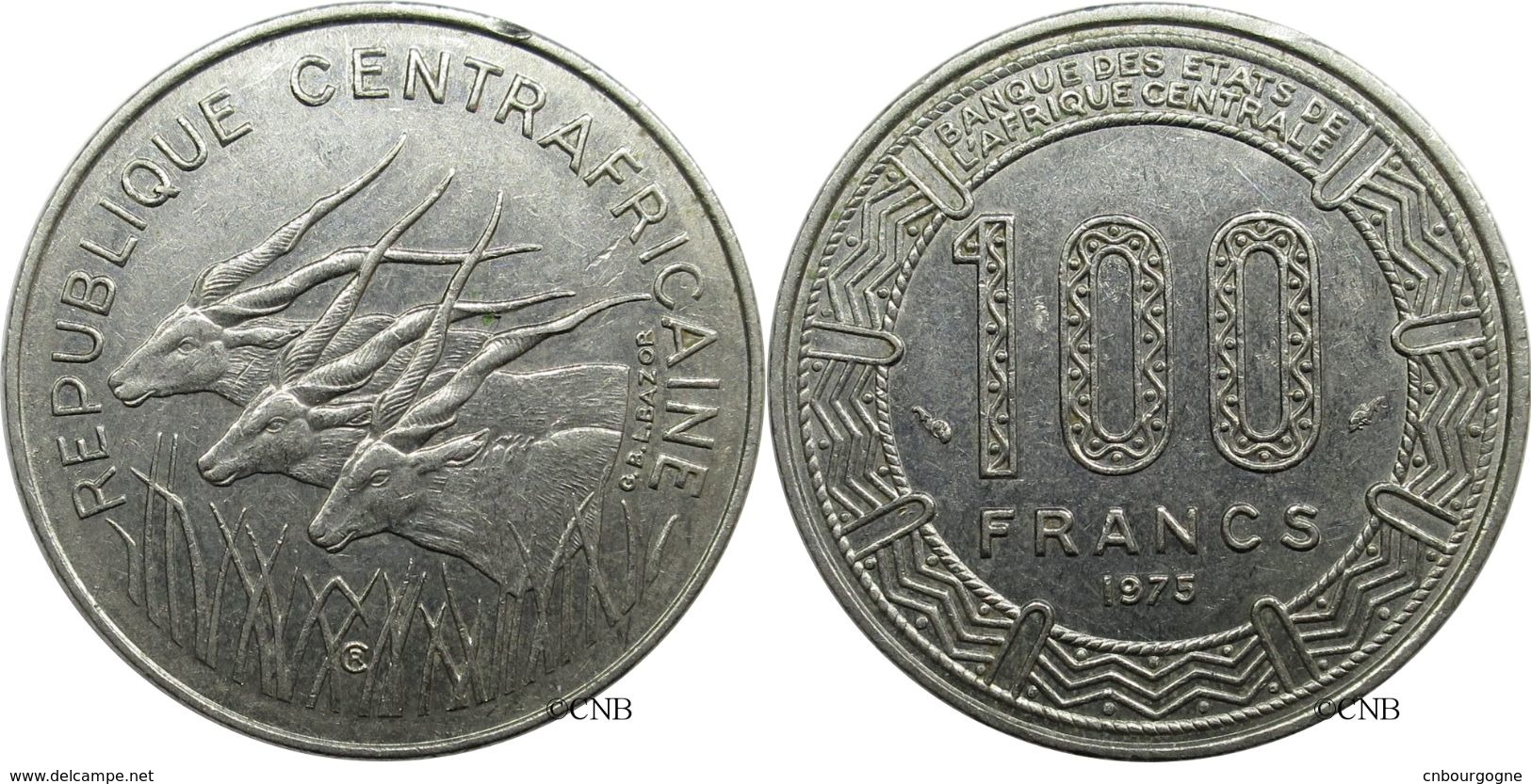 République Centrafricaine - 100 Francs 1975 - TTB - Mon2601 - Centrafricaine (République)